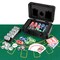 300 Poker Chip Set with Lockable Aluminum Case and Poker Felt Cards Dealer Button